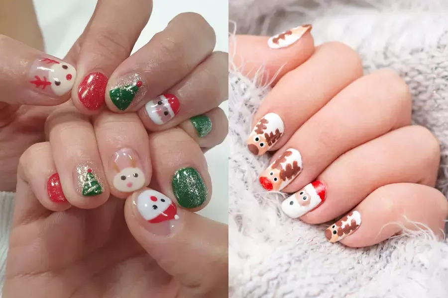 Acrylic Nail Designs on Christmas