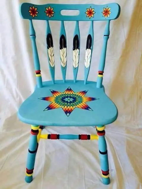 Acrylic paint designs for Wooden Chairs